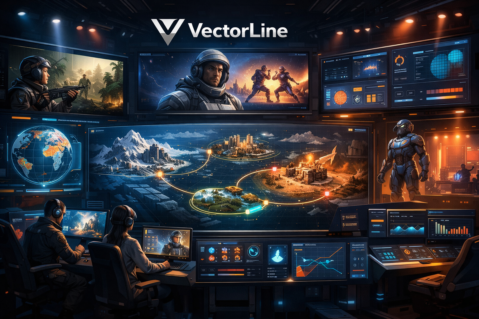 VectorLine hero visual